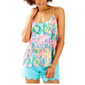Lilly Pulitzer XXS Cami "Abena" Top Summer Pastels‎ 25237 NWT